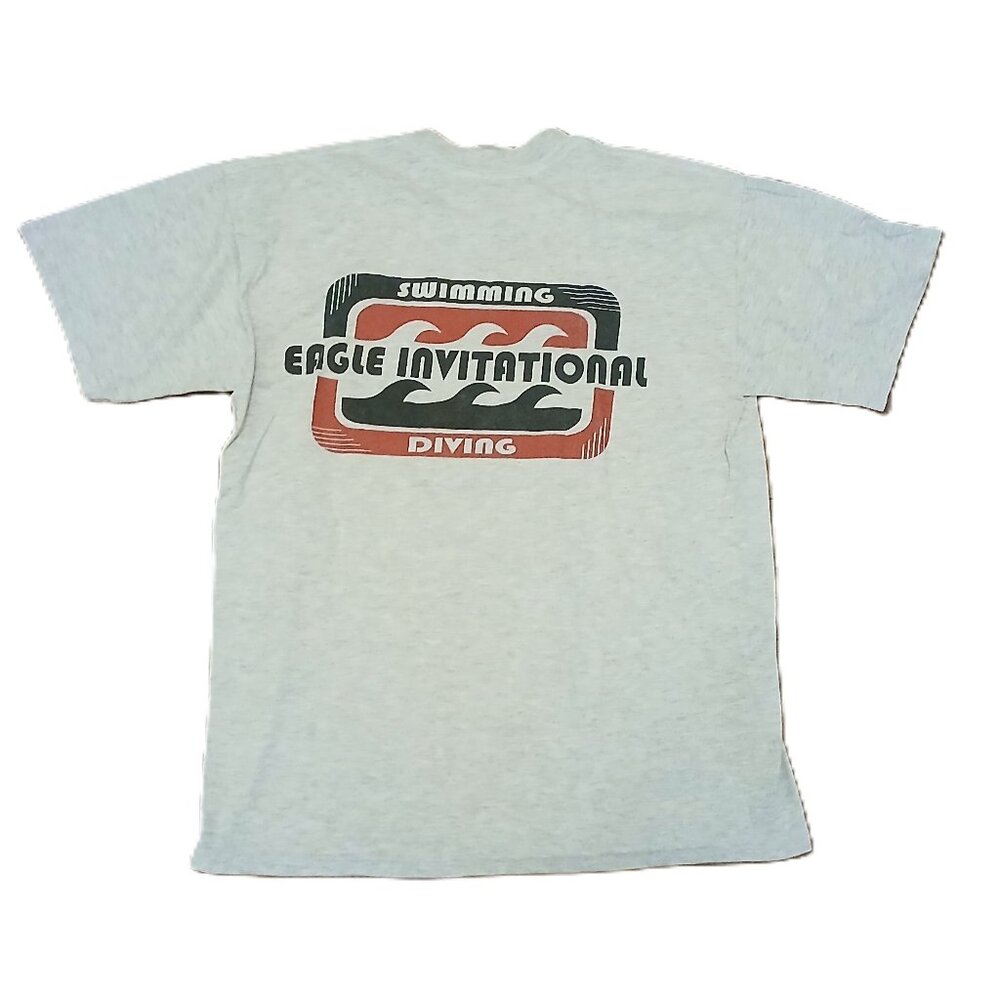 Men’s SWIMMING/ DIVING Gray T-Shirt Medium Classic Fit Short Sleeve Casual Tee